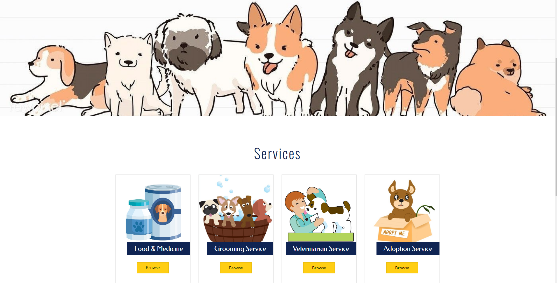 Pet Care: Veterinary and Adoption Services Platform